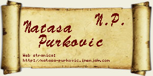 Nataša Purković vizit kartica